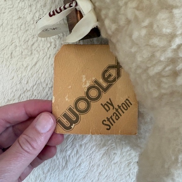 Vtg Stratton Woolex Sheep Plush Salesman Sample w/ Bell Ribbon Promotional gift - Picture 5 of 11